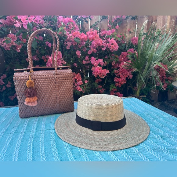 Luxurious Mexican Artisan Palm Handwoven hat|NWOT| Bag & Shawl NOT included! - Picture 5 of 5